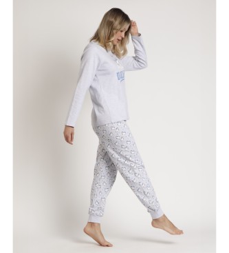 Aznar Innova Pajamas Long Sleeve I'm Selfie grey