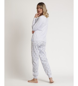 Aznar Innova Pajamas Long Sleeve I'm Selfie grey