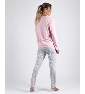 Aznar Innova Pyjama met lange mouwen Ik ben Fantastisch roze