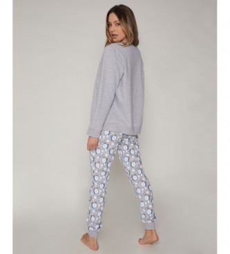Aznar Innova Pajamas Long Sleeve Mil Minutitos Plus gray