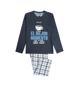 Aznar Innova Pajamas Long Sleeve Navy Moment of the Day