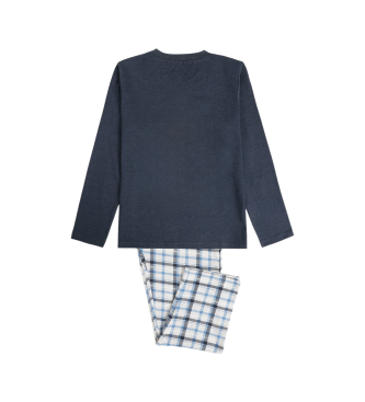 Aznar Innova Pajamas Long Sleeve Navy Moment of the Day