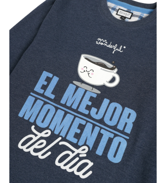 Aznar Innova Pajamas Long Sleeve Navy Moment of the Day