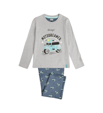 Aznar Innova Pyjama  manches longues Motodreamer gris