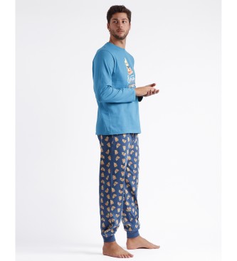 Aznar Innova Pijama de manga comprida Requetebueno azul