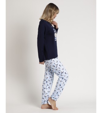 Aznar Innova Pyjamas Langrmet Cold Temperatures navy