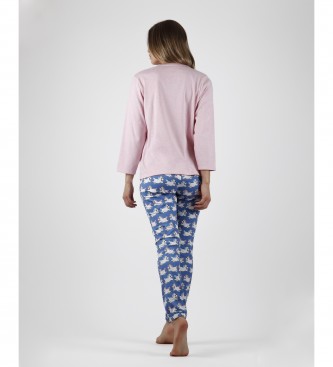 Aznar Innova Unicórnio Pijamas rosa, azul