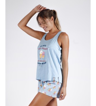 Aznar Innova Damen Sommer-Dit-Pyjama mit Trgern
