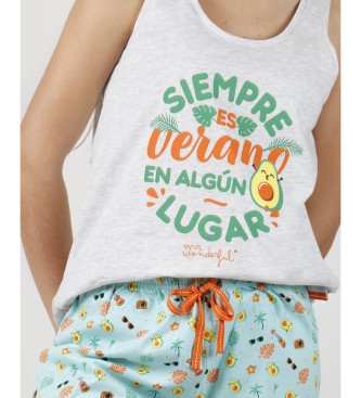 Aznar Innova Dames zomerpyjama met bandjes It's Always Summer