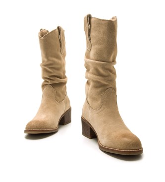 Mustang Frontier beige Lederstiefel