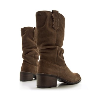 Mustang Botas de Piel Frontier marrn