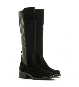 Mustang Botas de couro Frontier pretas