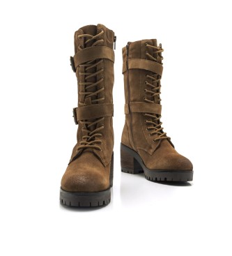Mustang Casual HILL brown leather boots