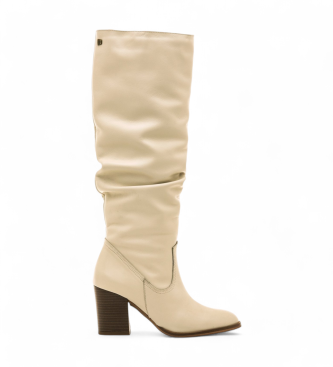 Mustang Jolie beige Lederstiefel