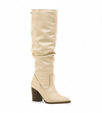 Mustang Jolie beige Lederstiefel