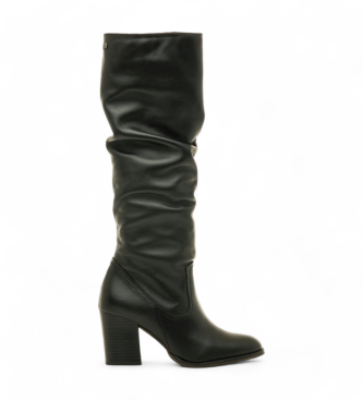 Mustang Botas de Piel Jolie negro