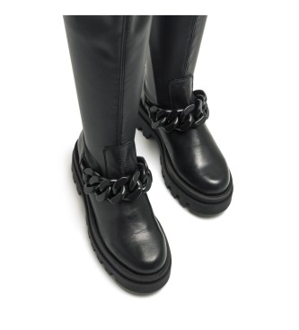 Mustang Casual Kellyn Black leather boot - Heel height 5.5cm