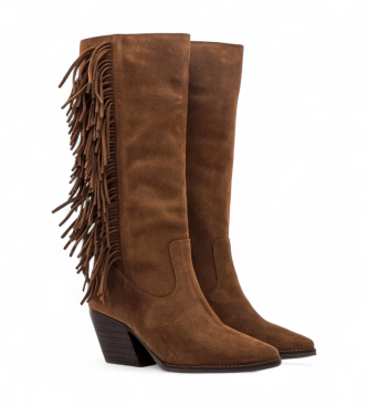 MTNG Brązowe skórzane buty Missouri