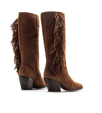 MTNG Brązowe skórzane buty Missouri