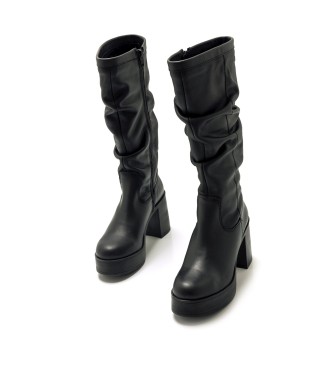 Mustang Bottes noires des annes soixante -Hauteur du talon : 8 cm