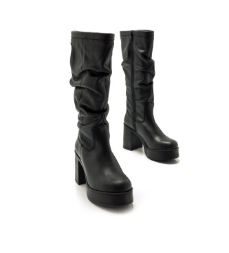 Mustang Bottes noires des annes soixante -Hauteur du talon : 8 cm