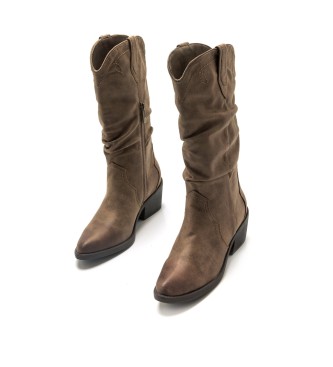 Mustang Tanubis brown boots -Height heel 6cm