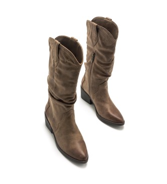 Mustang Tanubis brown boots -Height heel 6cm