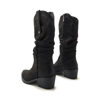Mustang Casual TANUBIS black boots -Heel height 6cm