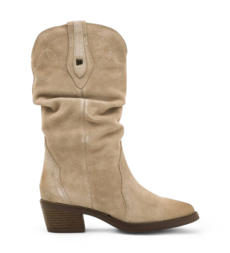 Mustang Beige Teo Lederstiefel