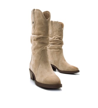 Mustang Botas de Piel Teo beige