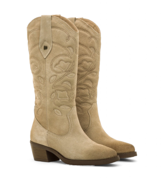 Mustang Botas de Piel Teo beige