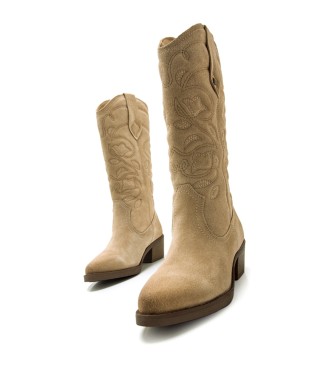 Mustang Beige Teo Lederstiefel