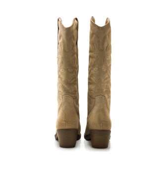 Mustang Beige Teo Lederstiefel