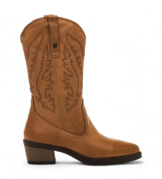 Mustang Botas de couro Teo castanhas