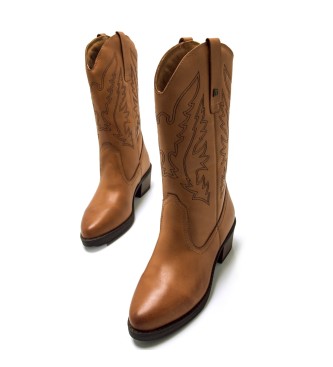 Mustang Botas de Piel Teo marrn