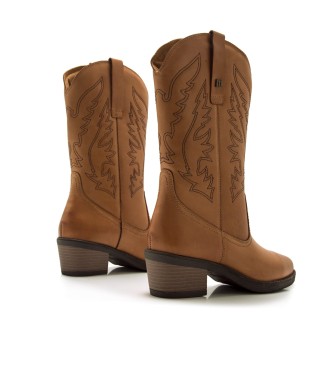 Mustang Brown Teo Leather Boots