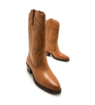 Mustang Botas de couro Teo castanhas