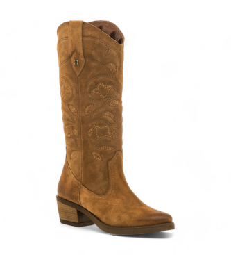 Mustang Brown Teo Leather Boots