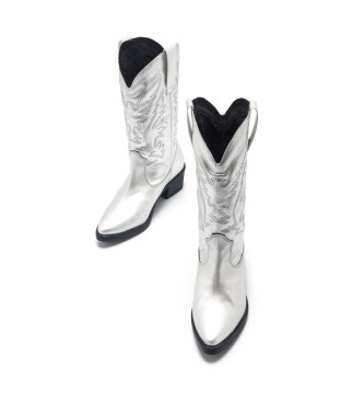Mustang Teo Silver Boots -Height heel 5cm