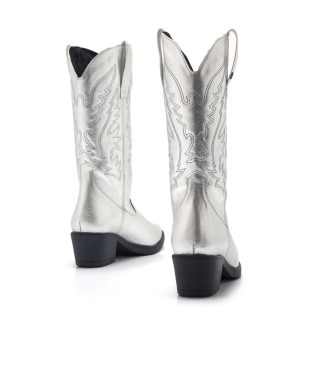 Mustang Teo Silver Boots -Hjde hl 5 cm