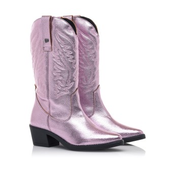 Mustang Teo Stiefel Rosa -Hhe Absatz 5cm