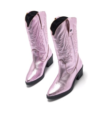 Mustang Teo Stiefel Rosa -Hhe Absatz 5cm