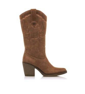 Mustang Brown Tijuana boots -Height heel 8cm