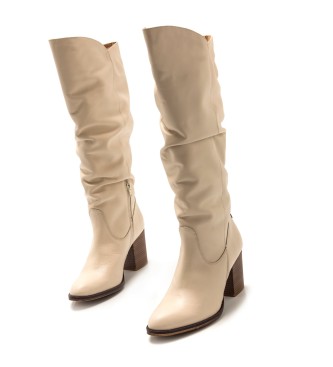 Mustang Bottes en cuir beige Uma