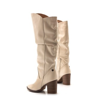 Mustang Bottes en cuir beige Uma