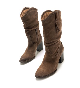 Mustang Brown Uma Leather Boots