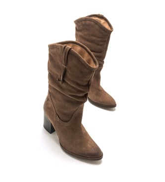 Mustang Braune Uma-Lederstiefel