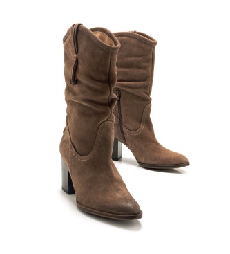 Mustang Bottes en cuir Uma marron