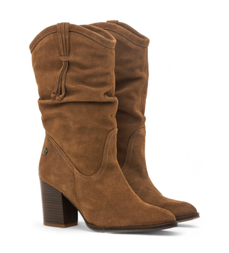 Mustang Bottes en cuir Uma marron