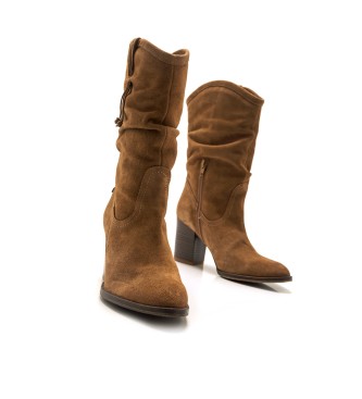 Mustang Bottes en cuir Uma marron